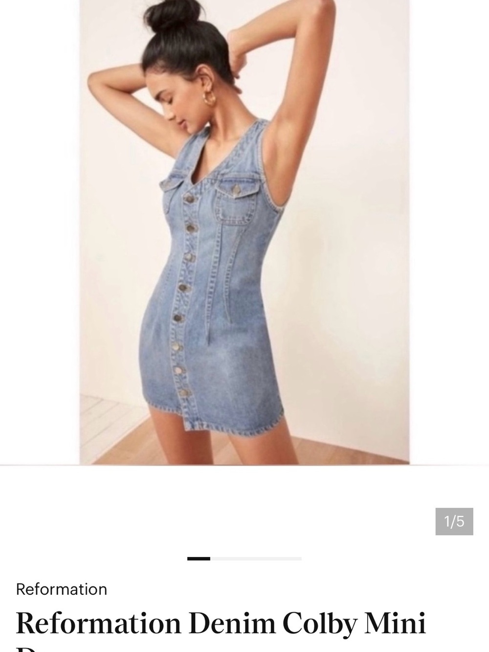 Reformation Denim Colby Mini Dress